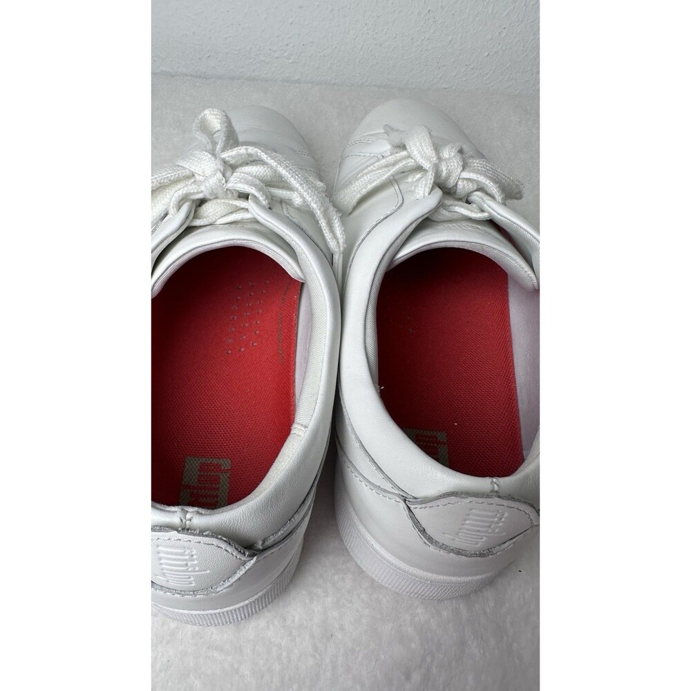Fitflop Rally White Leather Sneakers Comfort Technology Women’s 7.5 EU 38.5 - Picture 3 of 12
